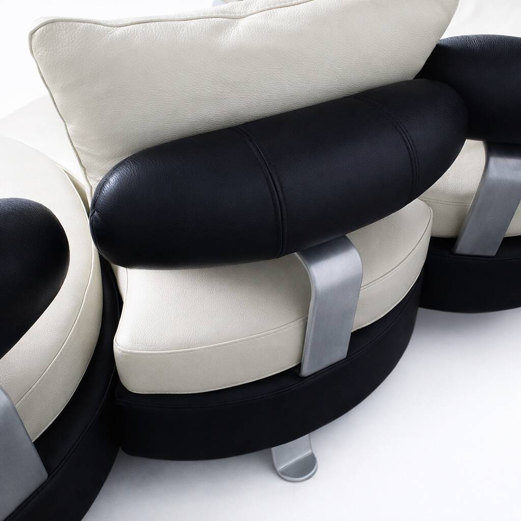 Mario Spinelli for Formenti — 3-Seater Leather Sofa — Italy, 1980s