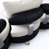 Mario Spinelli for Formenti — 3-Seater Leather Sofa — Italy, 1980s