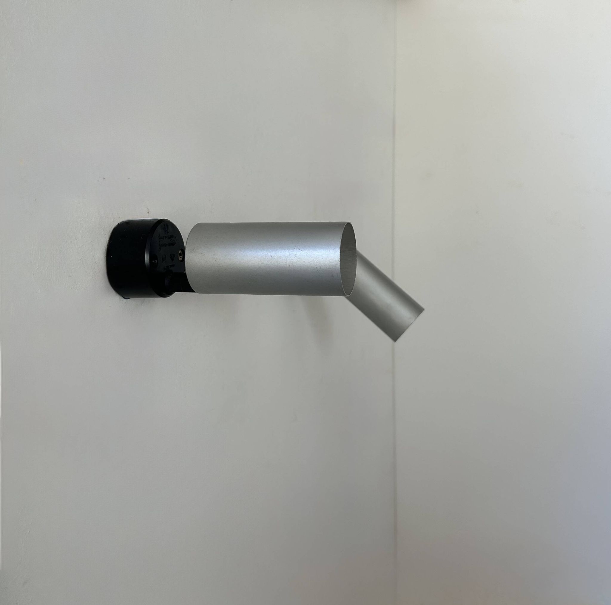 Pair of vintage adjustable brushed aluminum wall lights, France, 1970s