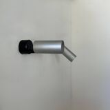 Pair of vintage adjustable brushed aluminum wall lights, France, 1970s