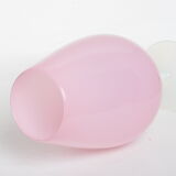 Pink opaline foot vase