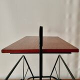 Vintage magazine rack and harness in wood and wrought iron