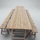 Table de moisson et 2 bancs, 1960