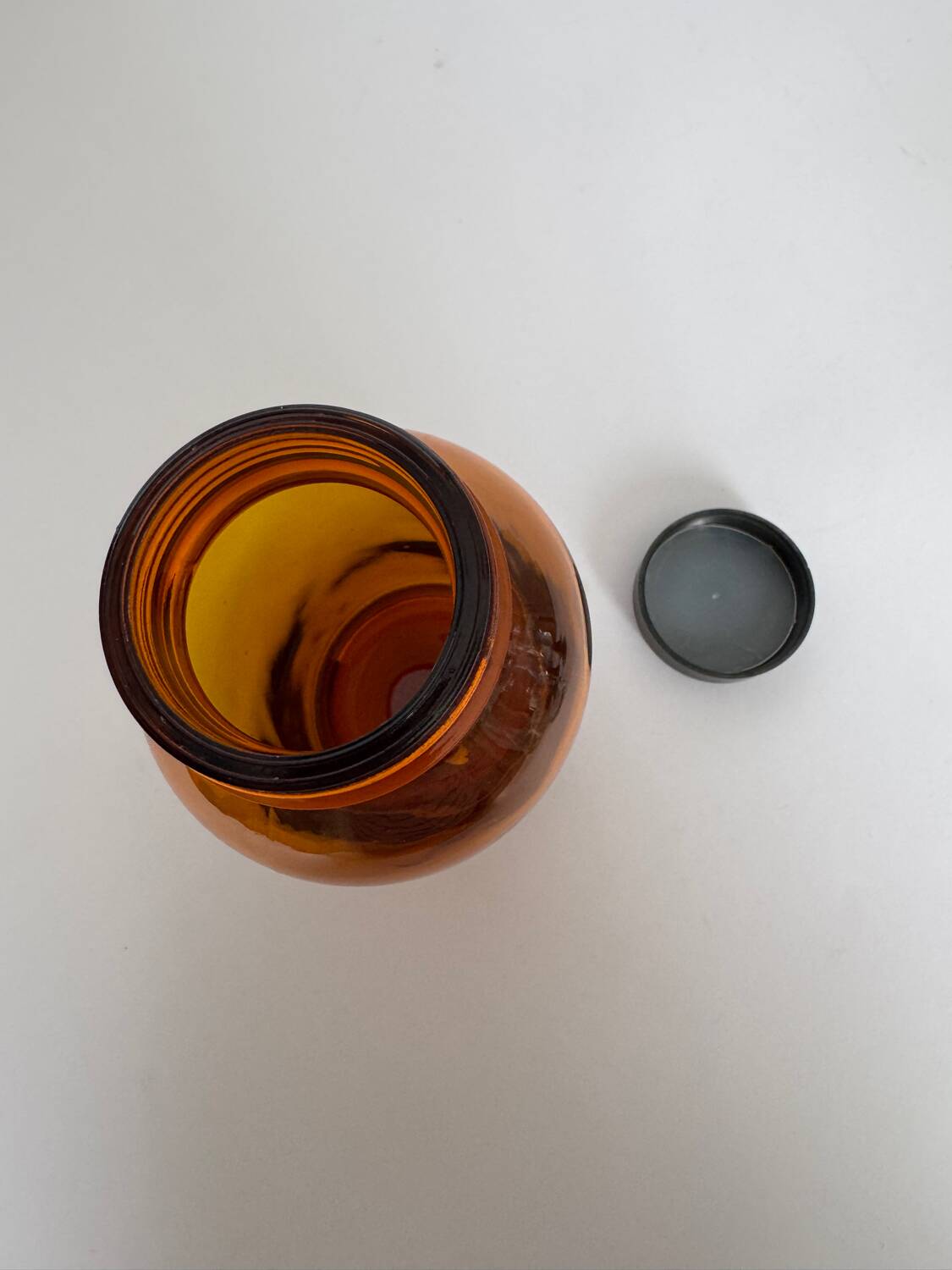 Vintage Mid Century Modern Glass Apothecary Bottle By Carlo Erba Milan