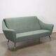 Canapé vintage des années 1950-60 avec revêtement en tissu d’origine, Italie