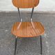 Vintage Chair 60s/70s Formica Wood Pattern & Chrome Legs
