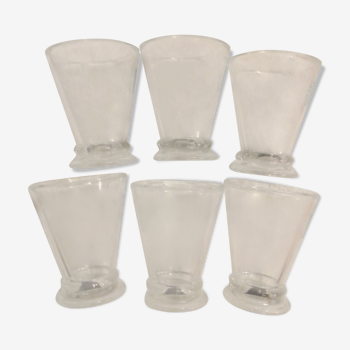 Suite of 6 bee water glasses