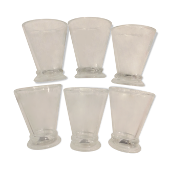 Suite of 6 bee water glasses