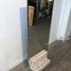 Miroir sur pied 1970 travertin