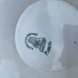 Soupière ancienne en faïence de St Amand décor floral Lebacqz Bouchard