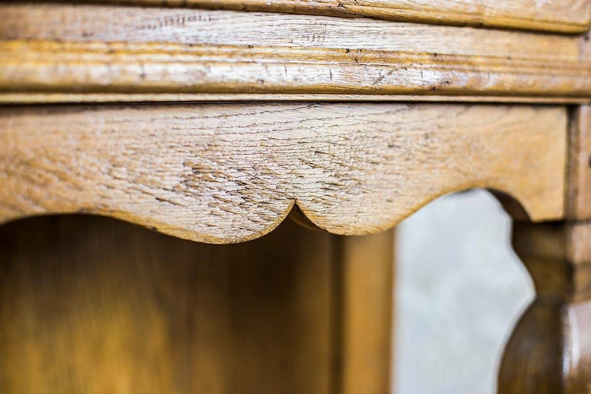 19th Century Rustic Oak Cabinet, 1890s