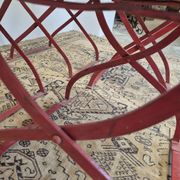 Set of 4 folding chairs for old bistro, guinguette, brasserie
