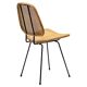 Elegant Italian black accent chair with a stem and cane, 1950.