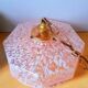 Art Deco glass pendant from Clichy in pink