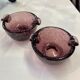 Pair of bubble glass ashtrays