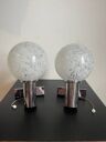 Pair of Murano glass metal wall lights