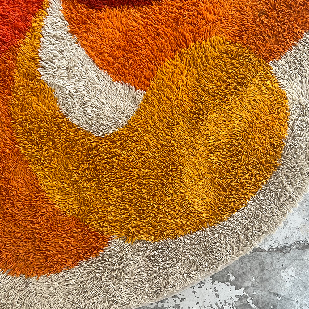 Psychedelic "Rya" carpet from Desso, Netherlands 70s.