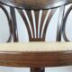 Vintage swivel office chair with curved wood and caning (Thonet style)