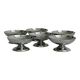 Lot de 6 coupelles sur pied en inox brillant