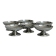 Lot de 6 coupelles sur pied en inox brillant