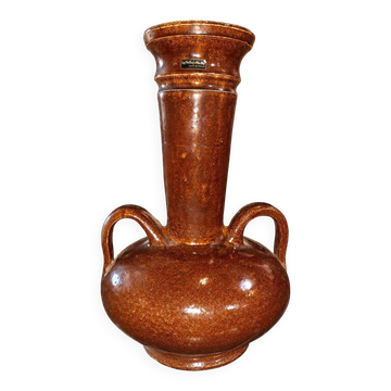 Large handled vase in glazed stoneware – Les Potiers d'Accolay