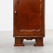 Pair of Art Deco nightstands in oak with marble top, France ca. 1925