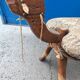 Footrest camel wood ottoman saddle camel oriental style