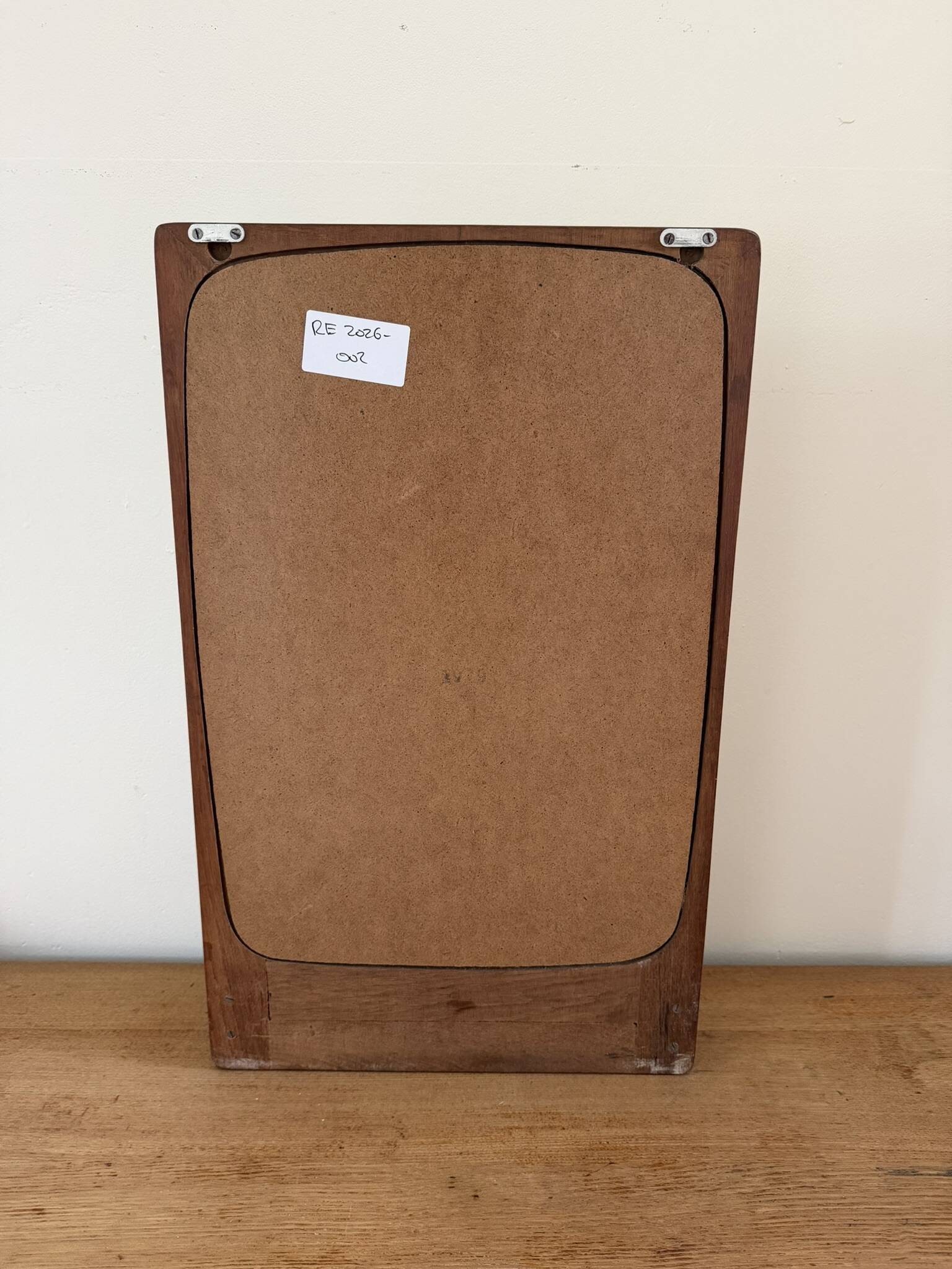 Vintage Danish teak mirror with shelf - midcentury mirror