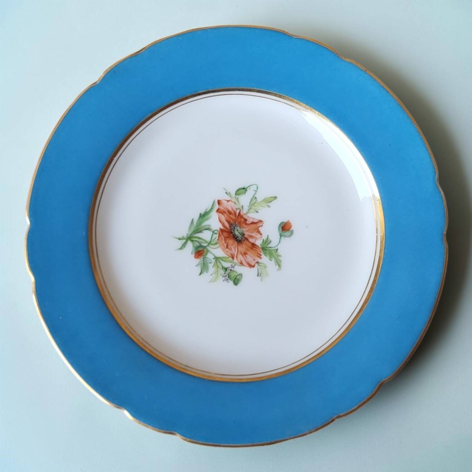 6 dessert plates in porcelain Old Paris 19th century