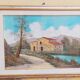 Tuscan landscape by R. Morelli, oil on canvas, late 20th century