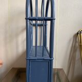 Blue rattan shelf