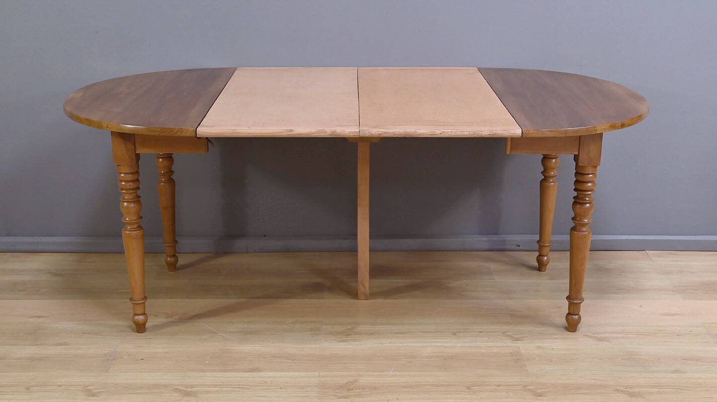 Cherrywood Extending Table, Louis-Philippe Style – 1900