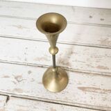 Tapered brass candle holder