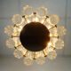 1960s kaiser mid century CHANDELIER chrome hanging light with 12 glass tubes