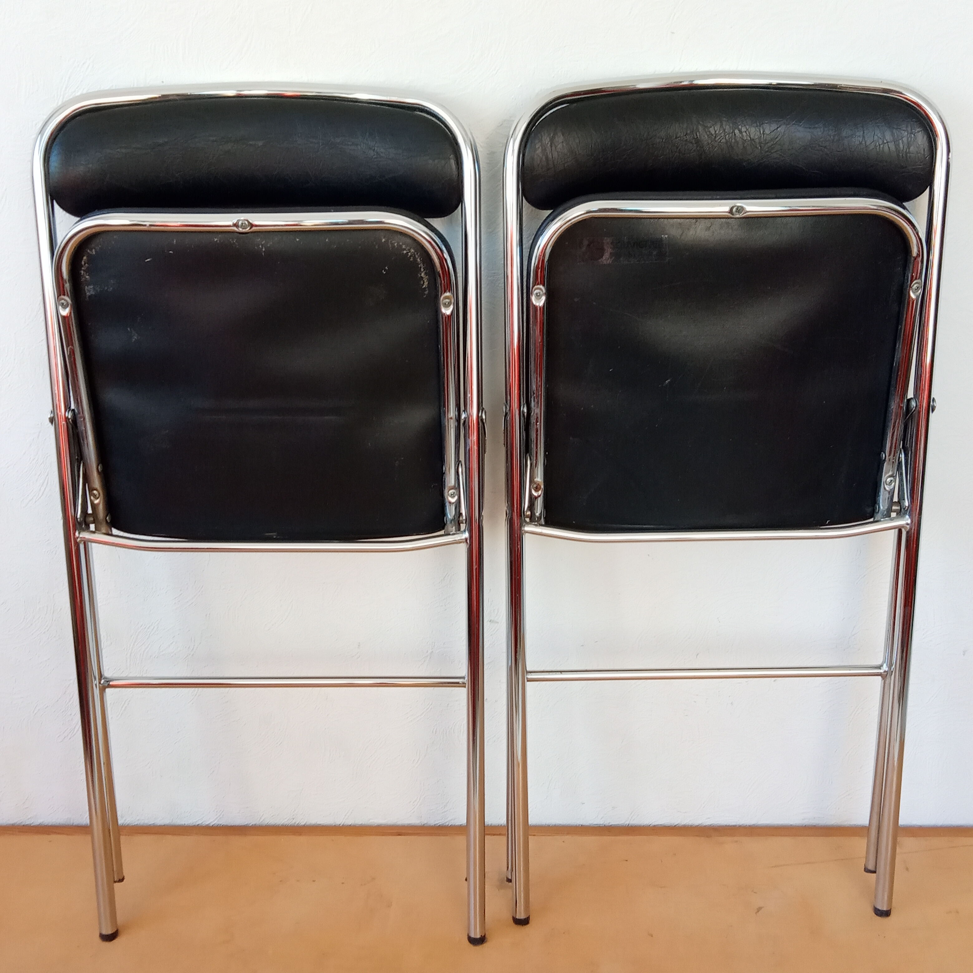 Pair of vintage folding chairs