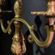 Pair of Napoleon III candelabra in brass, 19th century