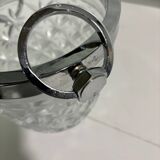 Chiseled glass ice bucket