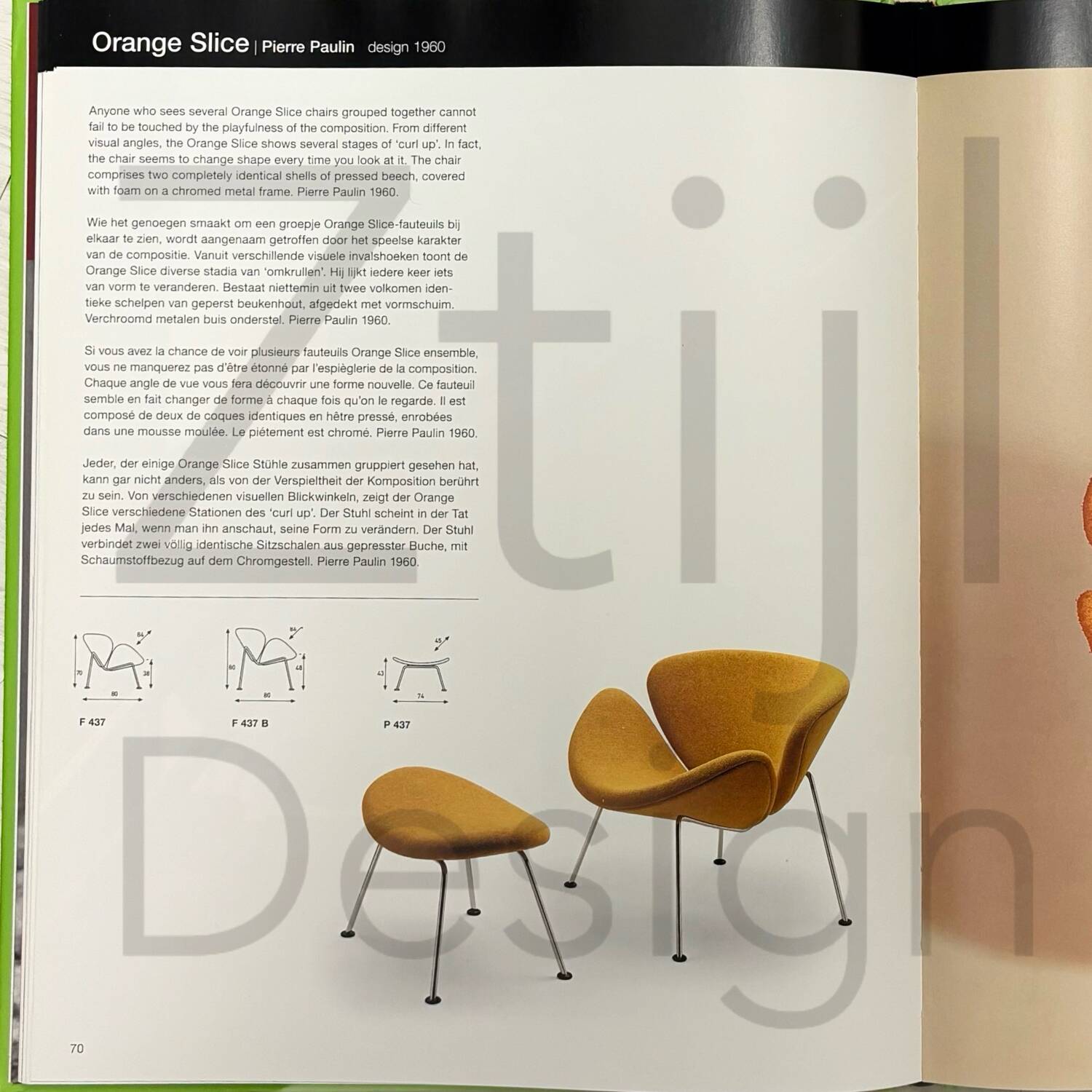 ORANGE SLICE BY PIERRE PAULIN FOR ARTIFORT, 1960S – EARLY EDITION, REUPHOLSTERED