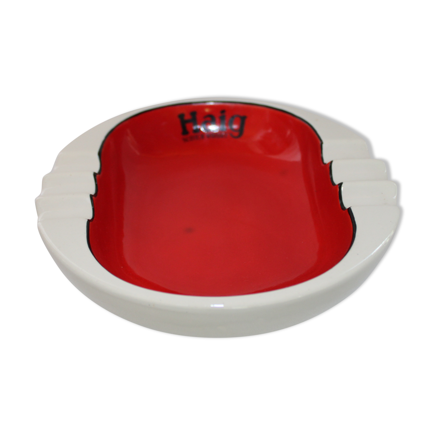 Vintage advertising ashtray HAIG whisky Longchamp