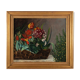 Floral composition in basket by H. Vaneyck- dated 1895