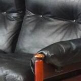 Vintage Scandinavian leather sofa