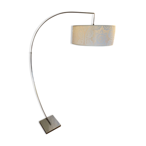 lampadaire arc pied chromé