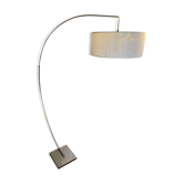 Arc floor lamp with chrome and lace base