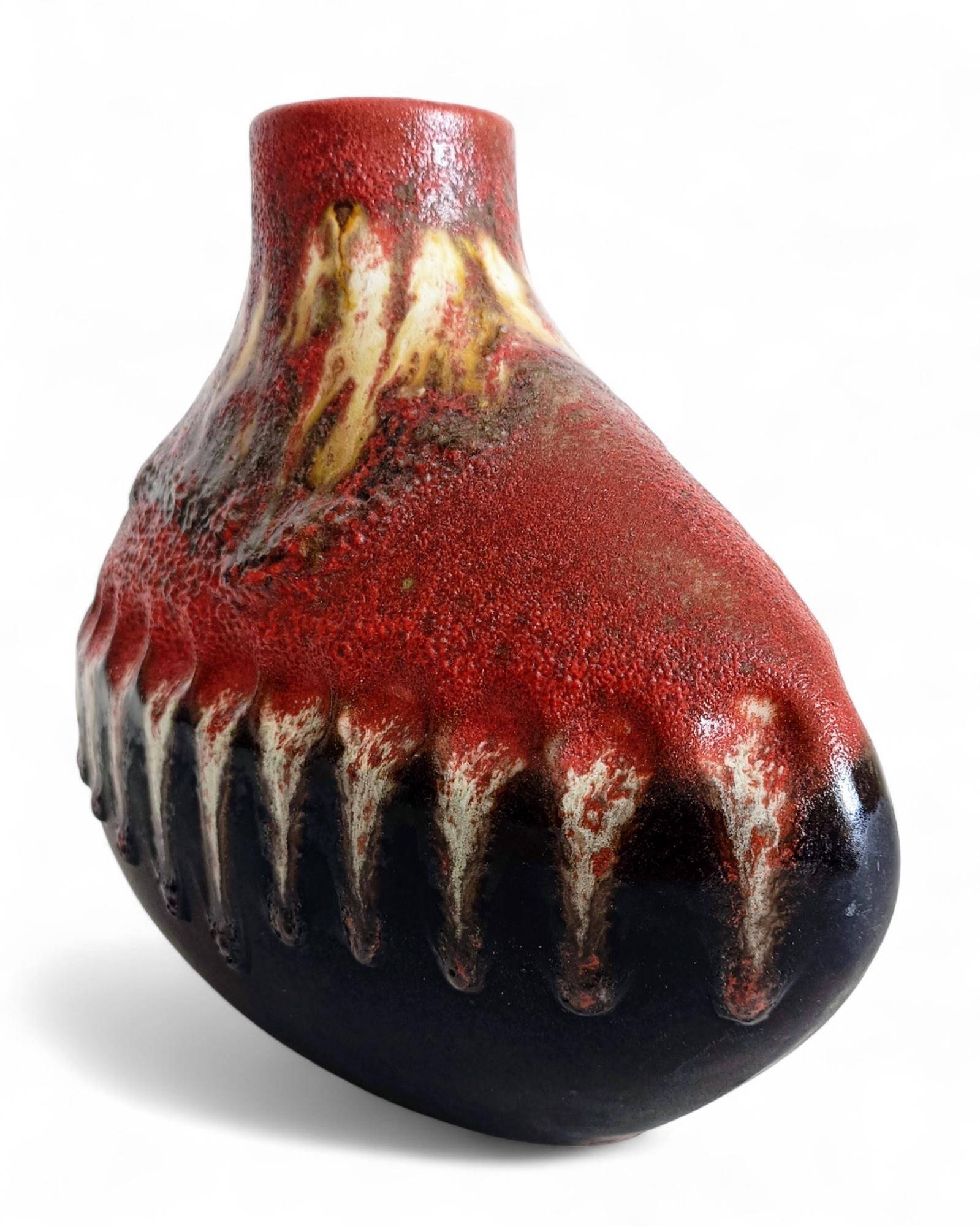 Sculptural West German Ceramic Vase by Carstens Tönnieshof, c. 1950s