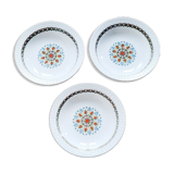 3 Pontesa Ironstone soup plates