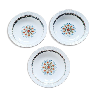 3 Pontesa Ironstone soup plates