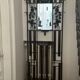 Art deco wrought iron coat rack and Degue lamp