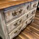 Louis XV chest of drawers in patinated oak