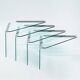 Glass & chrome Nesting Tables by Pierangelo Galotti Radice, Italy, 1970s