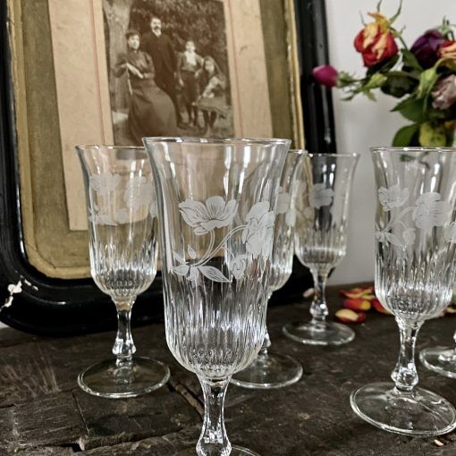 Series of 6 champagne flutes